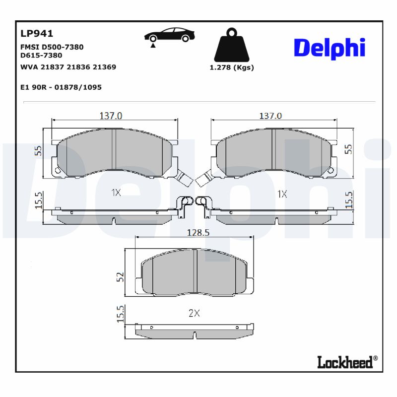 Delphi Diesel Remblokset LP941