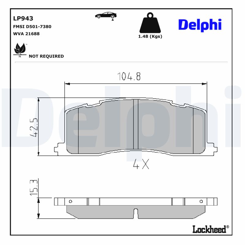 Delphi Diesel Remblokset LP943