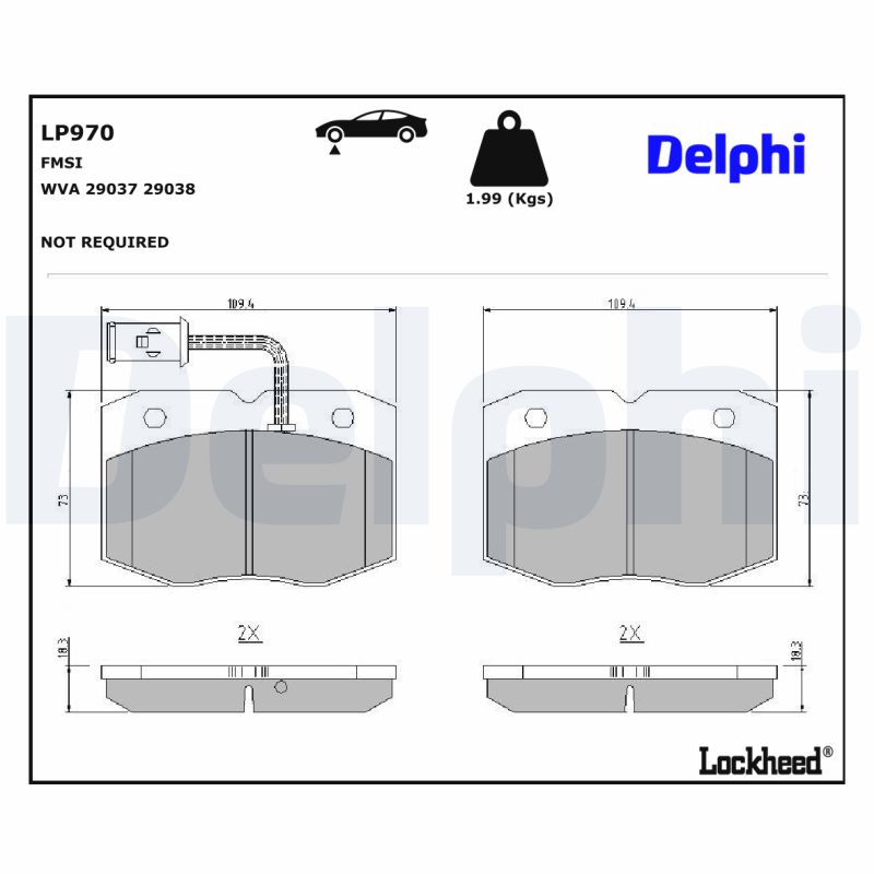 Delphi Diesel Remblokset LP970