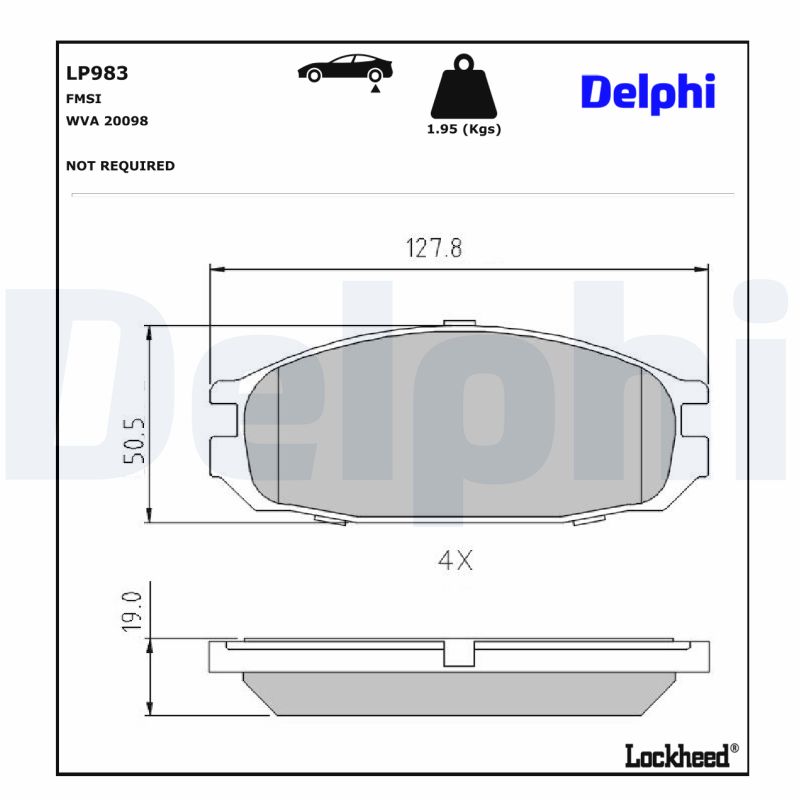 Delphi Diesel Remblokset LP983