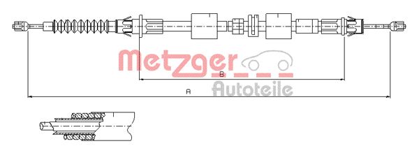 Metzger Handremkabel 11.5508