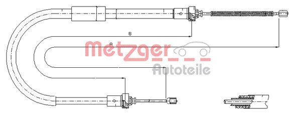 Metzger Handremkabel 11.6573