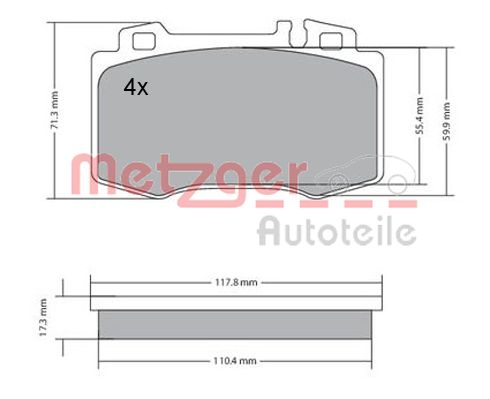 Metzger Remblokset 1170137