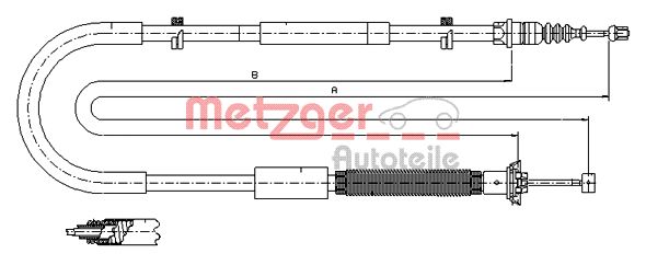 Metzger Handremkabel 12.0703