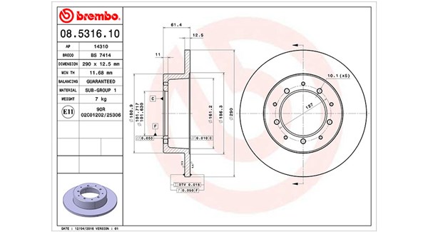 Magneti Marelli Remschijven 360406014100