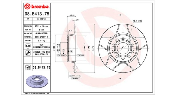 Magneti Marelli Remschijven 360406175205