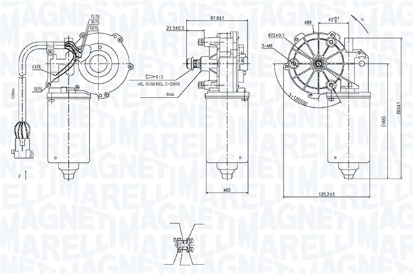 Magneti Marelli Ruitenwissermotor 064361000010