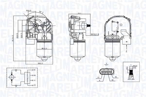 Magneti Marelli Ruitenwissermotor 064376300010