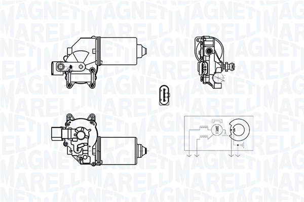 Magneti Marelli Ruitenwissermotor 064378400010