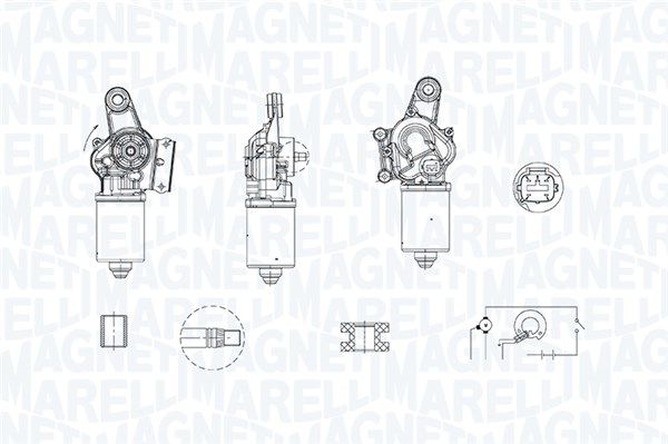 Magneti Marelli Ruitenwissermotor 064379300010