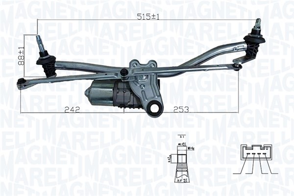 Magneti Marelli Ruitenwisserarm en mechanisme 064351745010