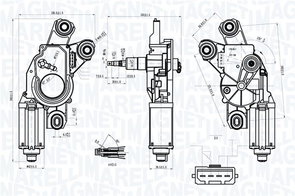 Magneti Marelli Ruitenwissermotor 064073600010