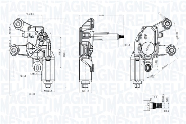 Magneti Marelli Ruitenwissermotor 064076000010