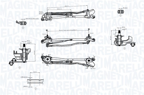 Magneti Marelli Ruitenwisserarm en mechanisme 085570740010