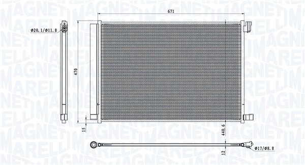 Magneti Marelli Airco condensor 350203101300