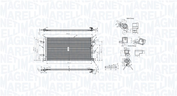 Magneti Marelli Condensor, airconditioning 350203106100