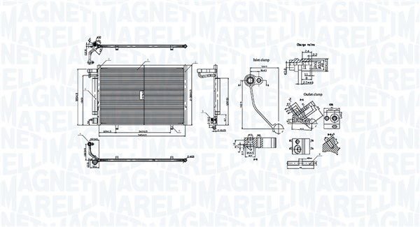 Magneti Marelli Condensor, airconditioning 350203106400