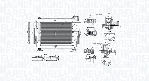 Magneti Marelli Condensor, airconditioning 350203106600