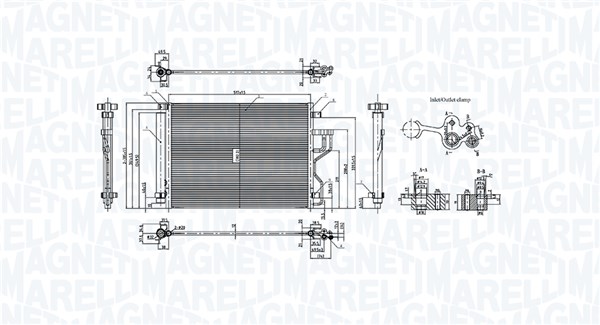 Magneti Marelli Condensor, airconditioning 350203106700