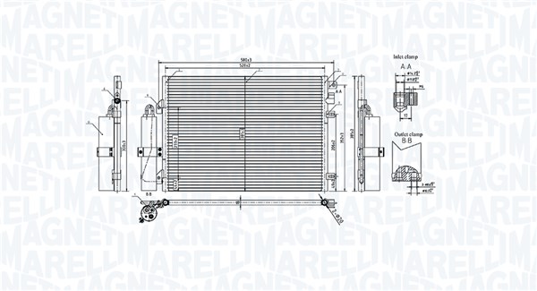 Magneti Marelli Condensor, airconditioning 350203106900