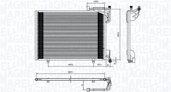 Magneti Marelli Condensor, airconditioning 350203107100