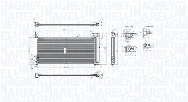 Magneti Marelli Condensor, airconditioning 350203107200