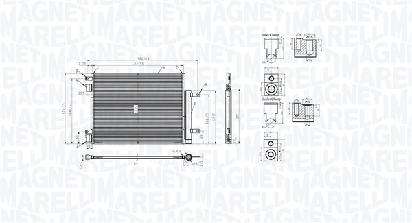 Magneti Marelli Condensor, airconditioning 350203107400