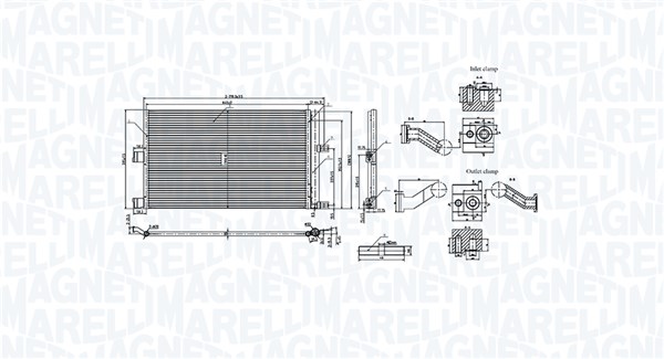 Magneti Marelli Condensor, airconditioning 350203107600