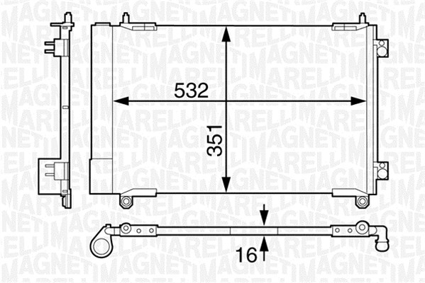 Magneti Marelli Airco condensor 350203613000