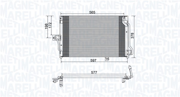 Magneti Marelli Airco condensor 350203897000