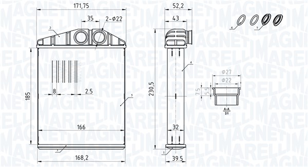 Magneti Marelli Kachelradiateur 350218426000