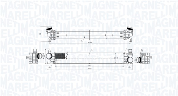 Magneti Marelli Intercooler, inlaatluchtkoeler 351319206220