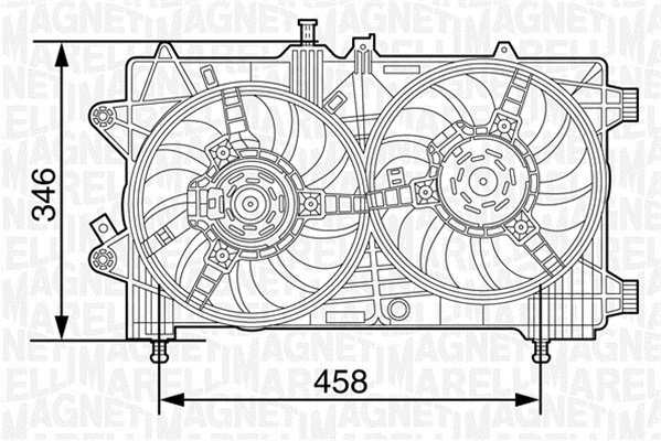 Magneti Marelli Ventilatormotor-/wiel motorkoeling 069422447010