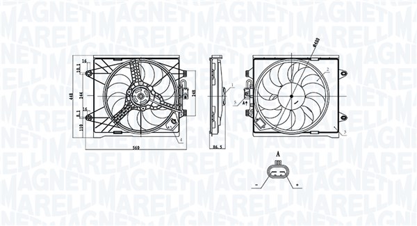 Magneti Marelli Koelventilatorwiel 069422893010
