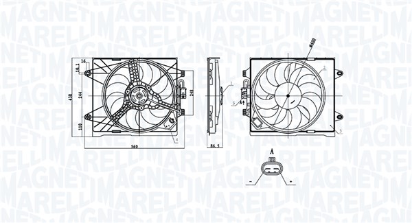 Magneti Marelli Koelventilatorwiel 069422894010