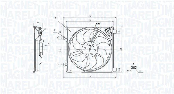 Magneti Marelli Koelventilatorwiel 069422895010