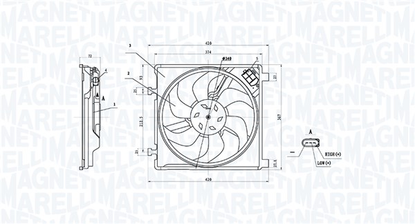 Magneti Marelli Koelventilatorwiel 069422896010