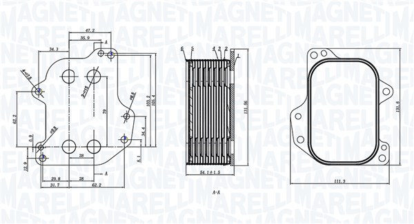 Magneti Marelli Oliekoeler, motorolie 350300005700
