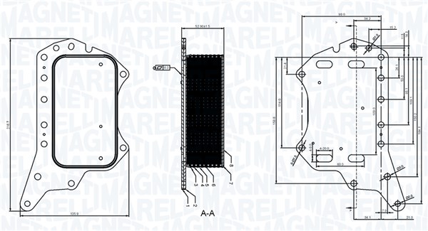 Magneti Marelli Oliekoeler, motorolie 350300005900