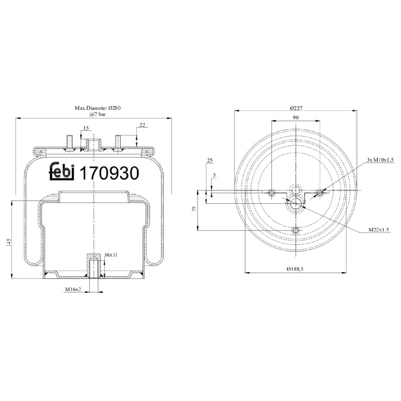 Febi Bilstein Veerbalg 170930