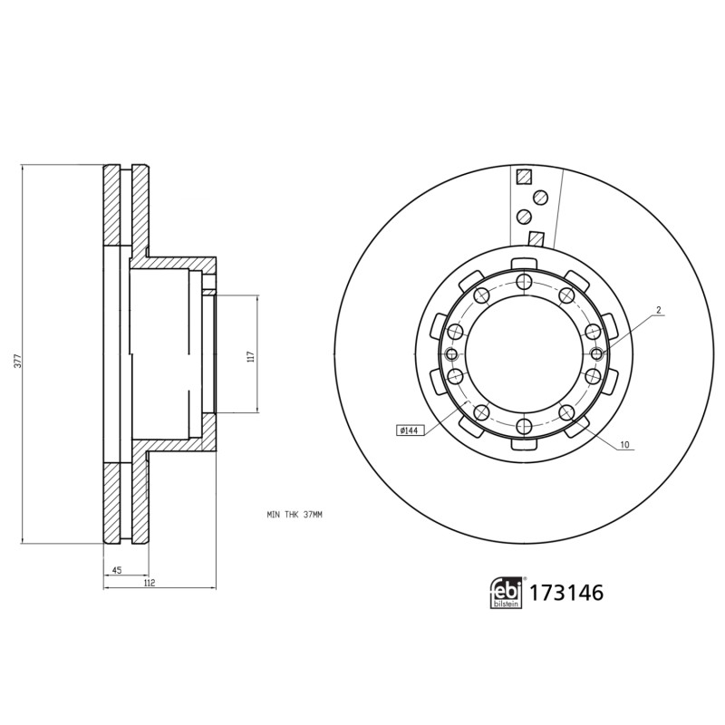 Febi Bilstein Remschijven 173146