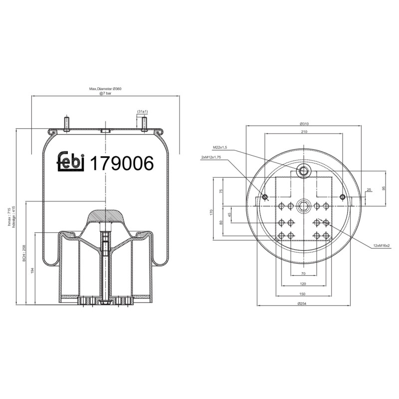 Febi Bilstein Veerbalg 179006
