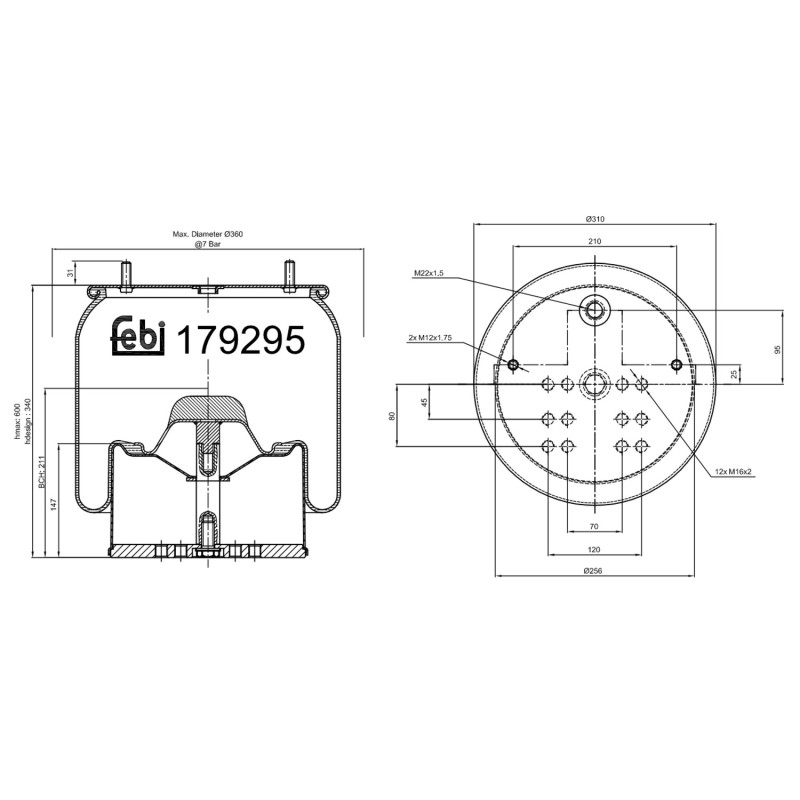 Febi Bilstein Veerbalg 179295