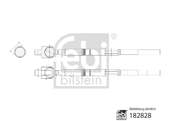 Febi Bilstein Axiaal gewricht / spoorstang 182828