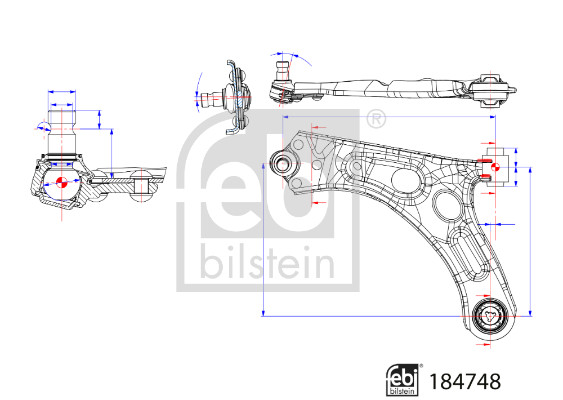 Febi Bilstein Draagarm 184748