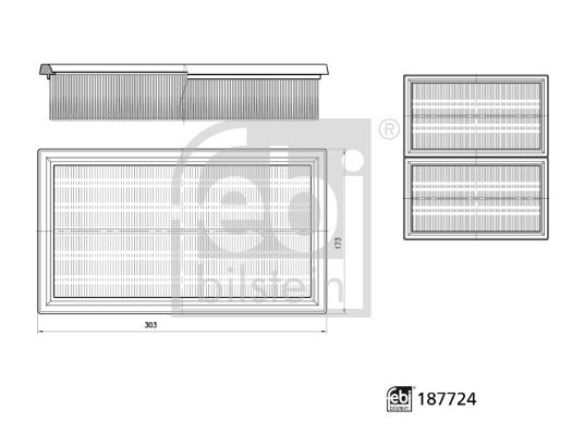 Febi Bilstein Luchtfilterset 187724