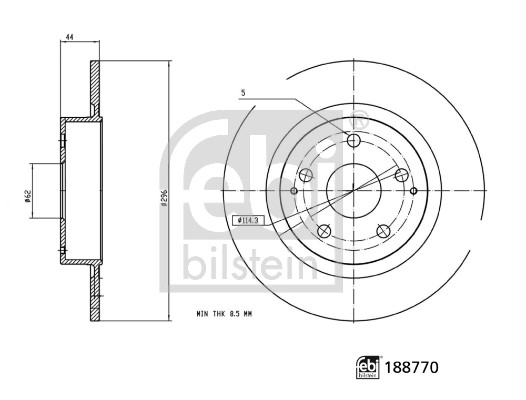 Febi Bilstein Remschijf 188770