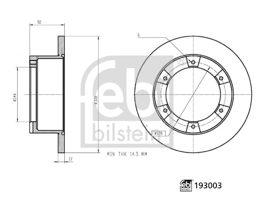 Febi Bilstein Remschijf 193003