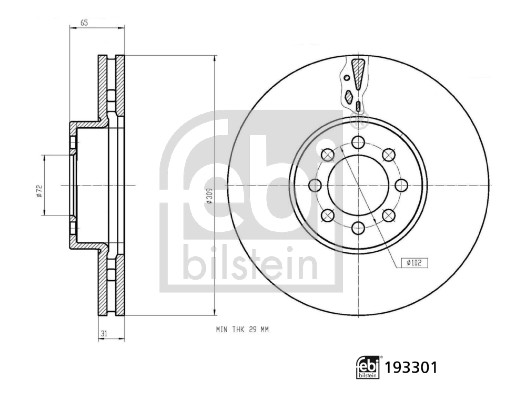 Febi Bilstein Remschijf 193301