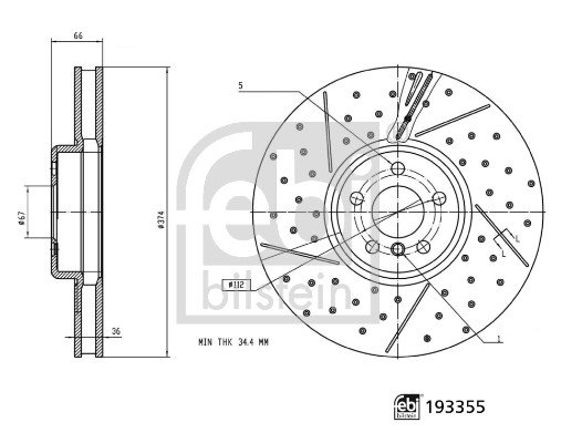 Febi Bilstein Remschijf 193355